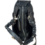 Chloé Vintage Black Leather Python Silverado Shoulder Bag