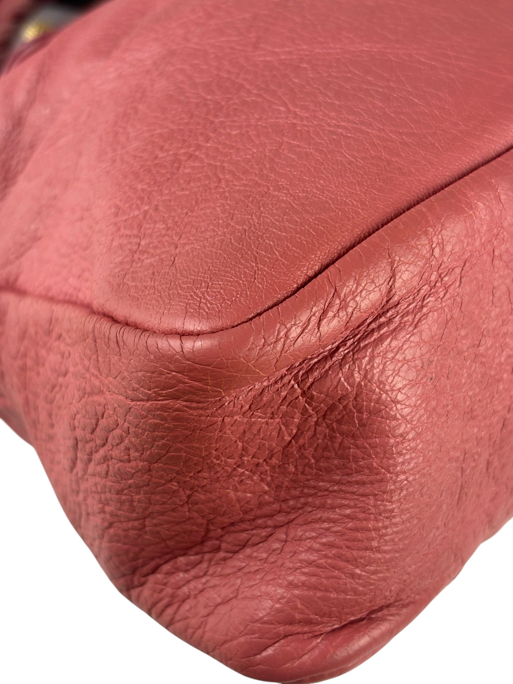 Balenciaga Pink Lambskin Velo Moto Two-Way Bag