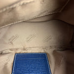Coach Leather Shoulder Bag Navy/White
