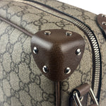 Gucci Brown Leather Trim GG Supreme Soft Trunk Crossbody