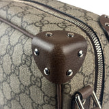 Gucci Brown Leather Trim GG Supreme Soft Trunk Crossbody