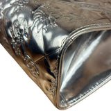 Chanel Metallic Silver Patent Leather Lucky Symbols Embossed Pochette 2007