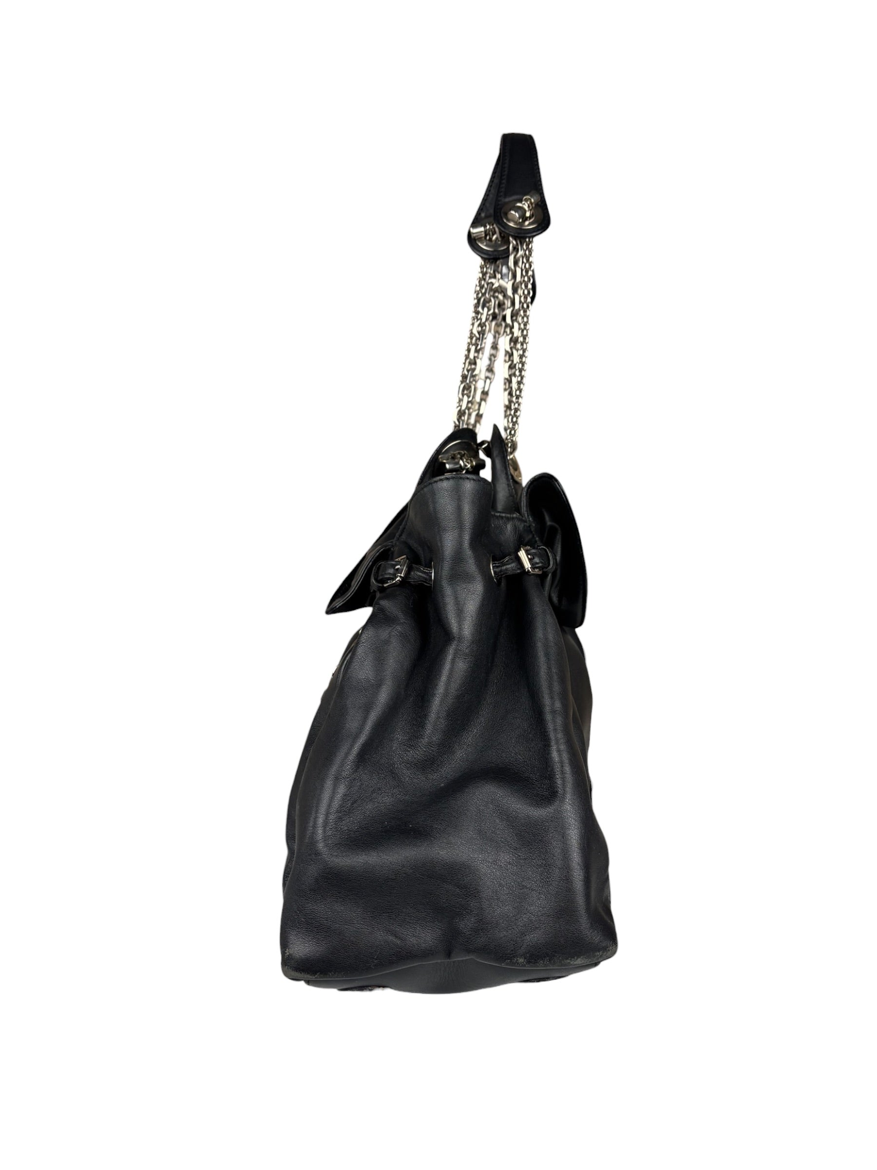 Christian Dior Vintage Black Leather Le Trente Shoulder Bag