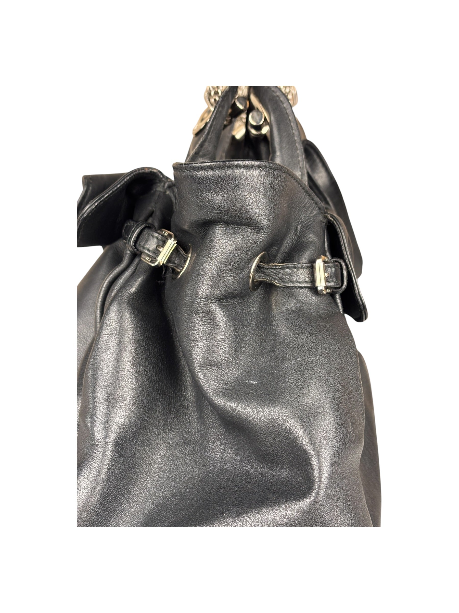 Christian Dior Vintage Black Leather Le Trente Shoulder Bag