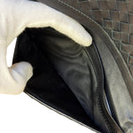 Bottega Veneta Black Intercciato Long Wallet