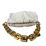 Bottega Veneta Cream Leather The Chain Pouch