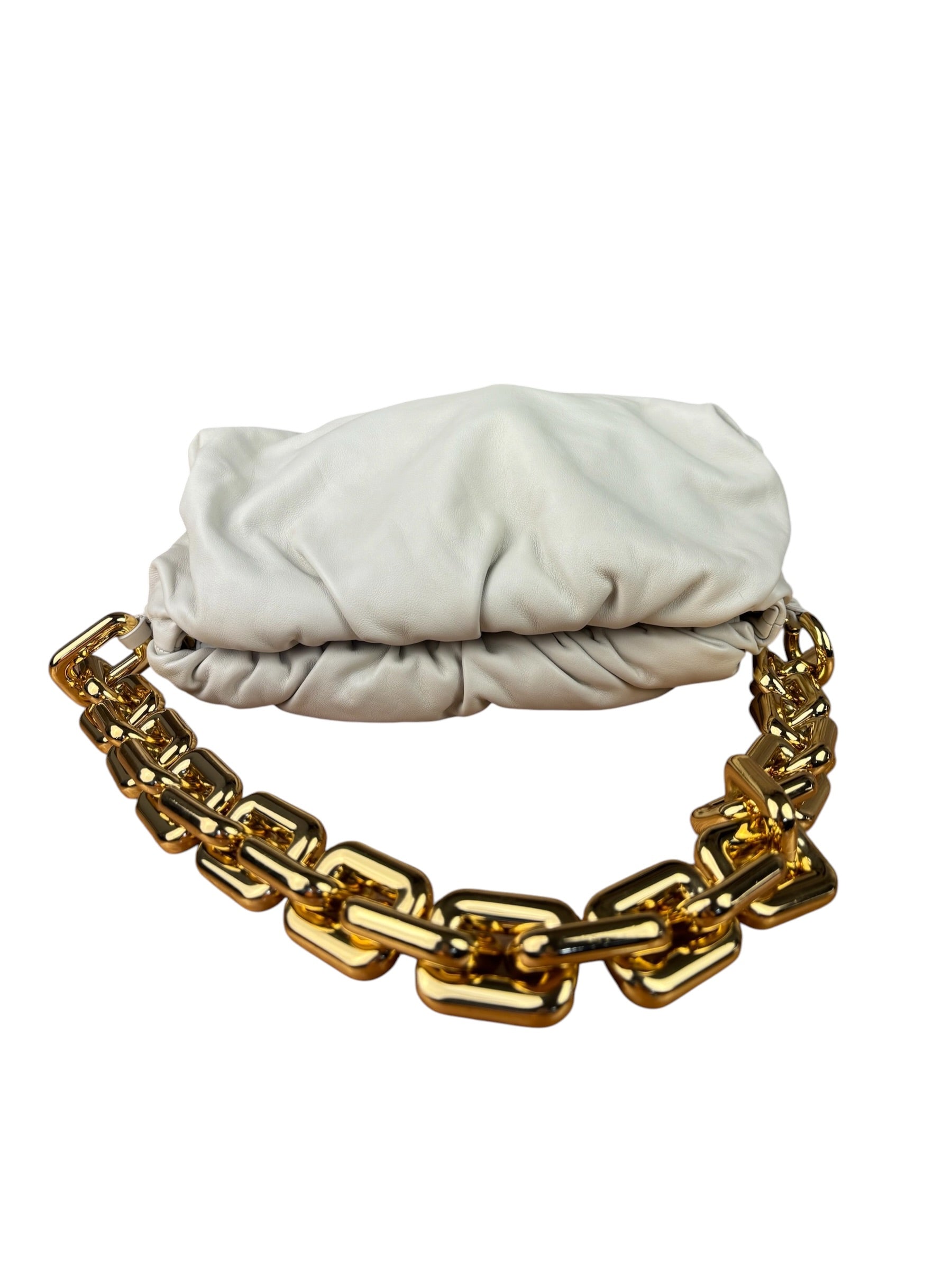 Bottega Veneta Cream Leather The Chain Pouch