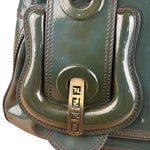 Fendi Vintage Green Patent Leather B Handbag