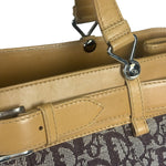 Christian Dior Cloth/Leather Trim Trotter Top Handle Tote