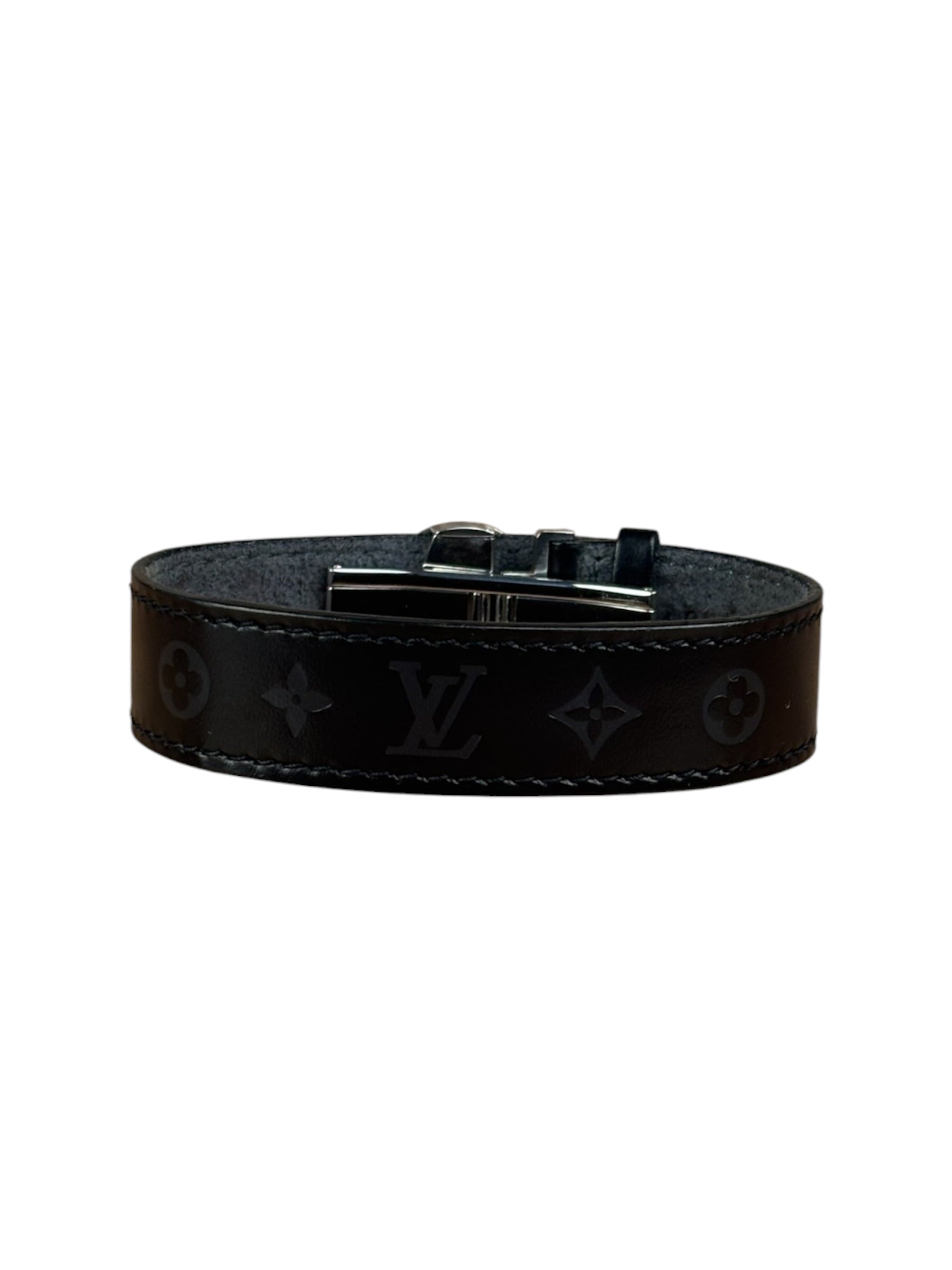 Louis Vuitton Black Leather Wish Bracelet