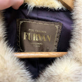 Furvan Vintage Black Intricately Trimmed Mink Fur Coat