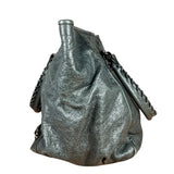 Balenciaga Leather Motocross Muted Teal Sunday Tote