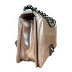 Chanel Pink Glazed Calfskin M Boy Bag 2012