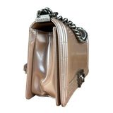 Chanel Pink Glazed Calfskin M Boy Bag 2012