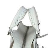 Balenciaga White Croc Embossed S Neo City Bag