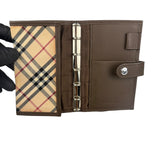Burberry Vintage Leather Nova Mini 5-Ring Agenda Planner Cover