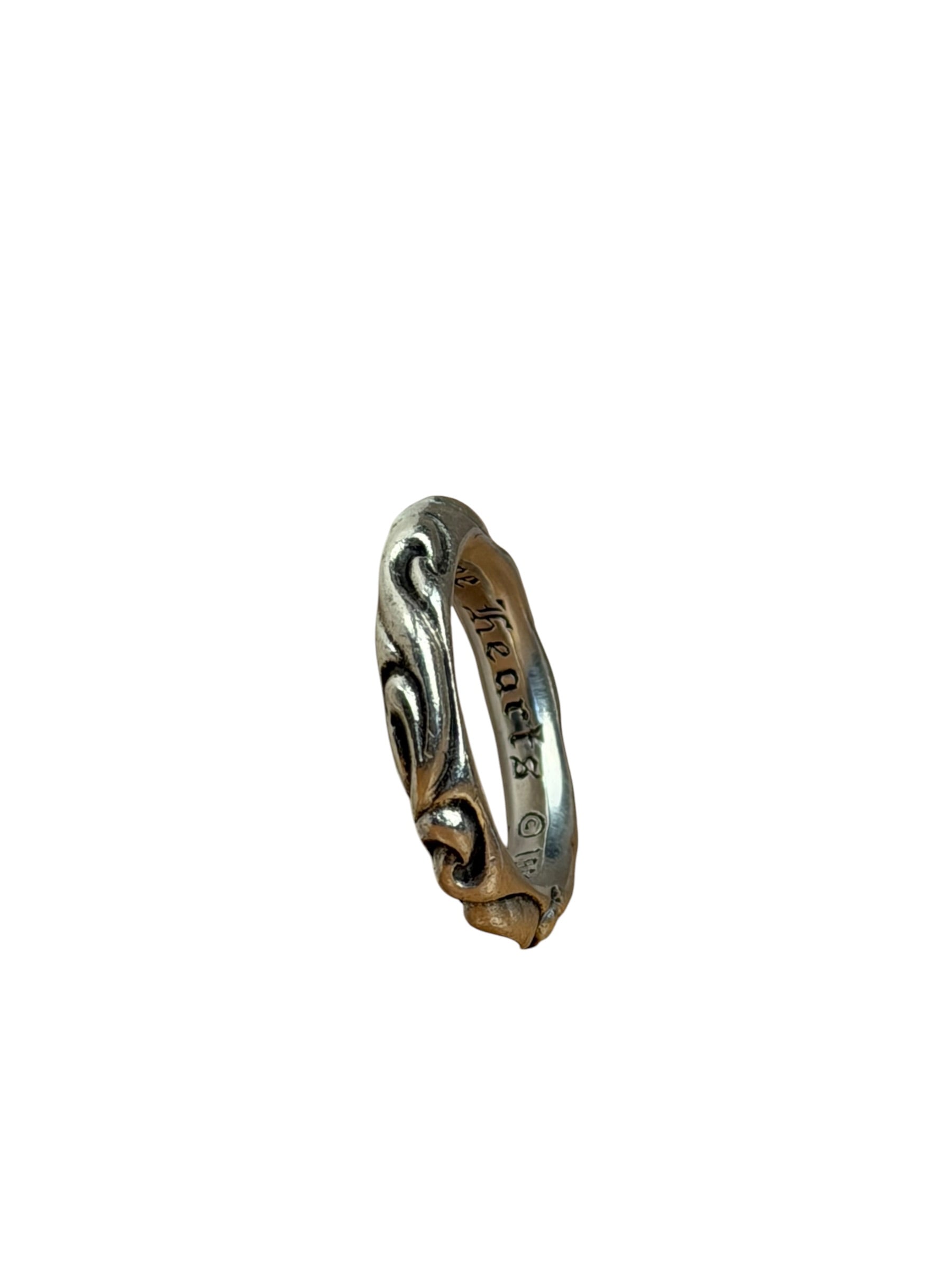 Chrome Hearts 925 Silver Scroll Bag Ring