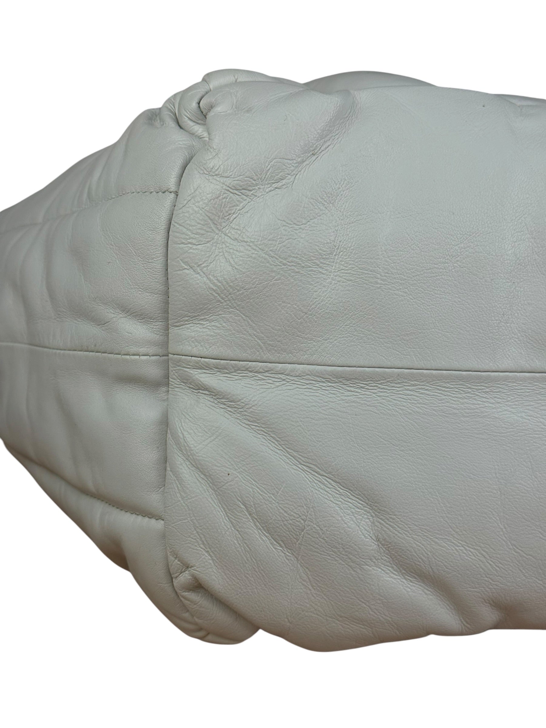 Rag & Bone White Leather Puffer Tote