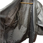 Vintage Black Leather Blazer Coat