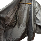 Vintage Black Leather Blazer Coat