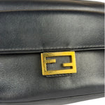 Fendi Black Leather Camera Crossbody