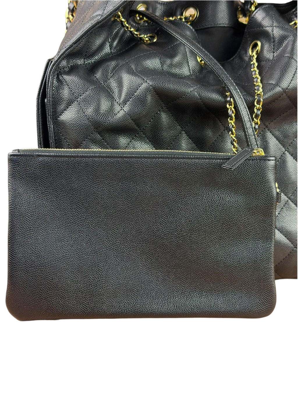 Chanel Medium Black Caviar 25 Hobo Bag