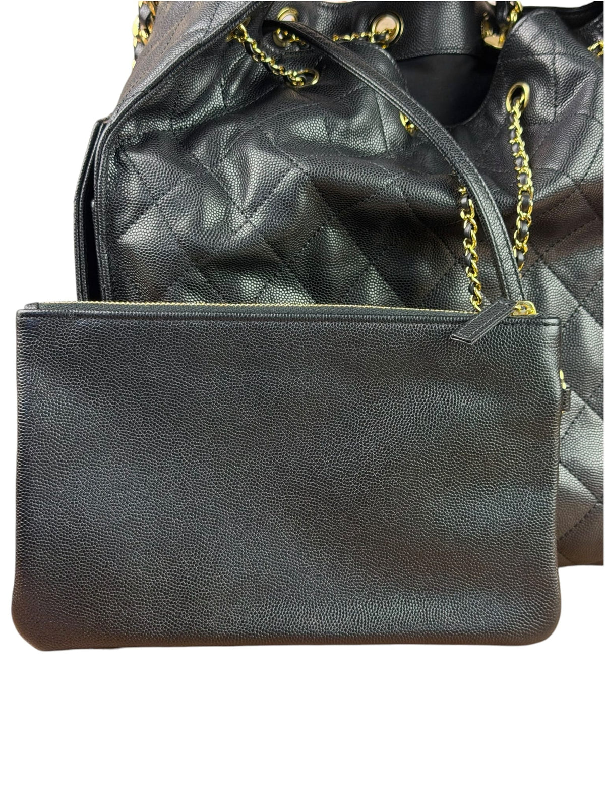Chanel Medium Black Caviar 25 Hobo Bag