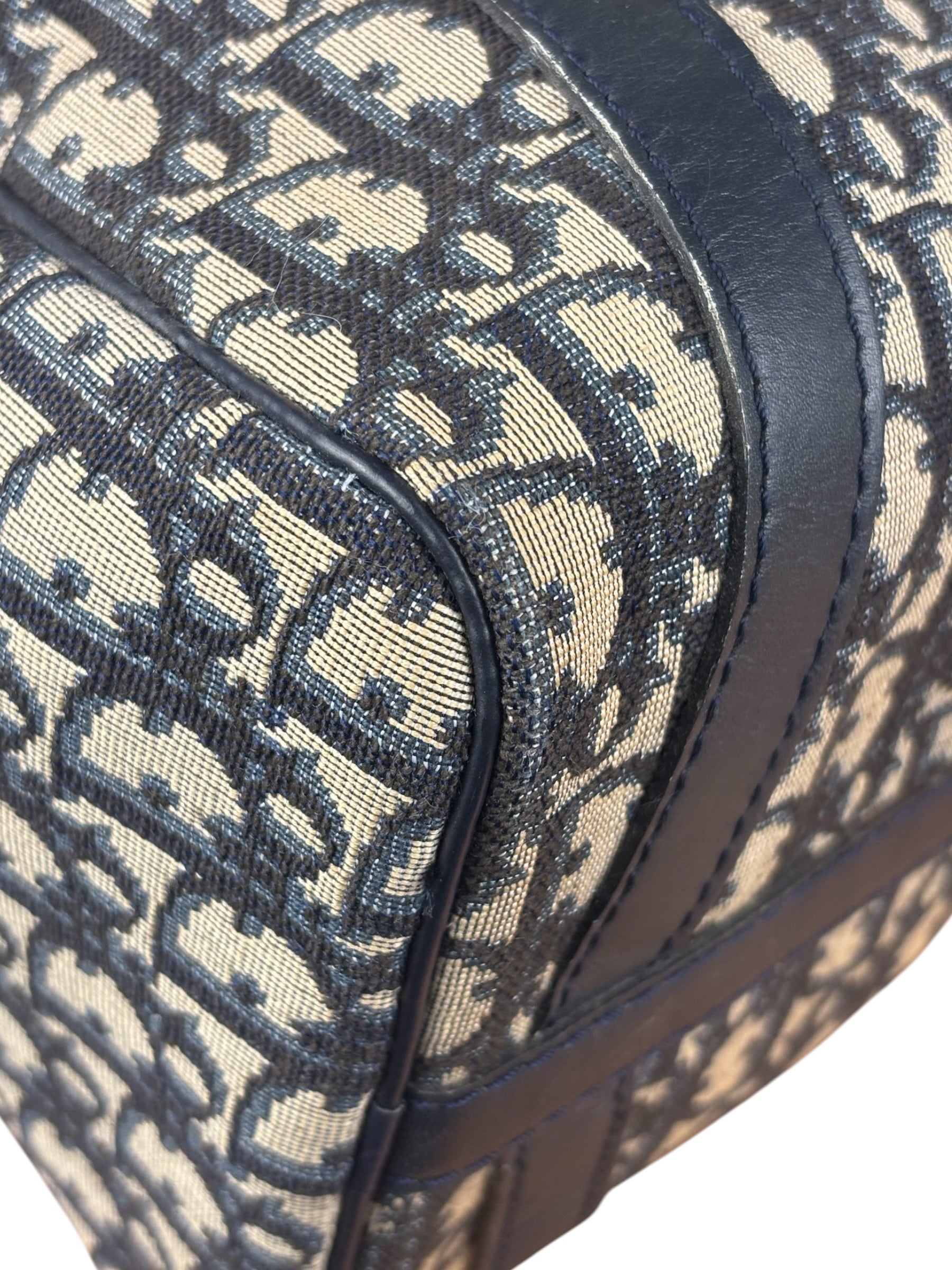 Christian Dior Vintage Trotter Oblique Bowling Mini Boston Hand Bag