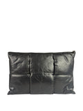 Bottega Veneta Black Leather Maxi Intrecciato Padded Pouch
