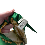 Christian Dior Green/Gold Poker Silk Scarf