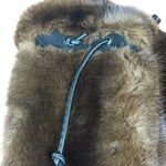 Vintage Brown Fur Mittens