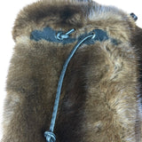 Vintage Brown Fur Mittens