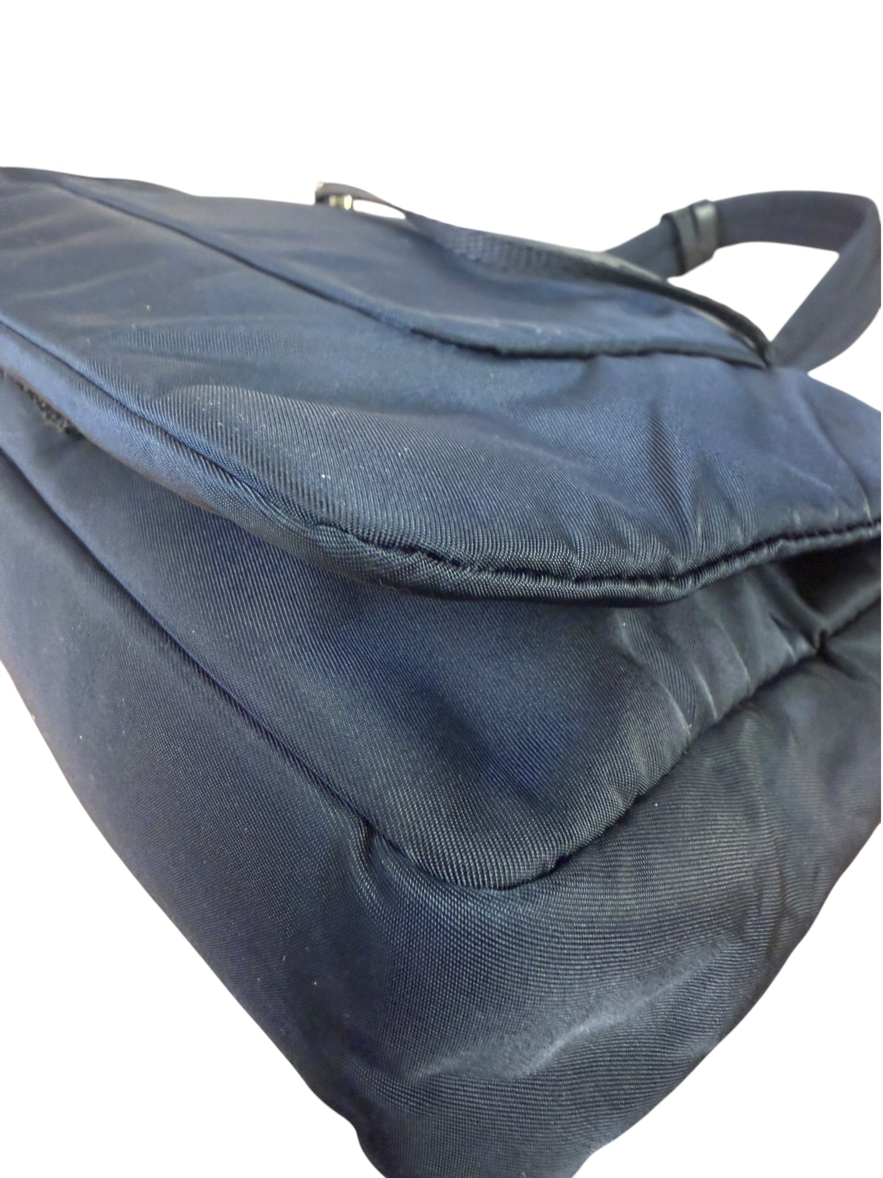 Prada Navy Nylon Tessuto Flap Crossbody