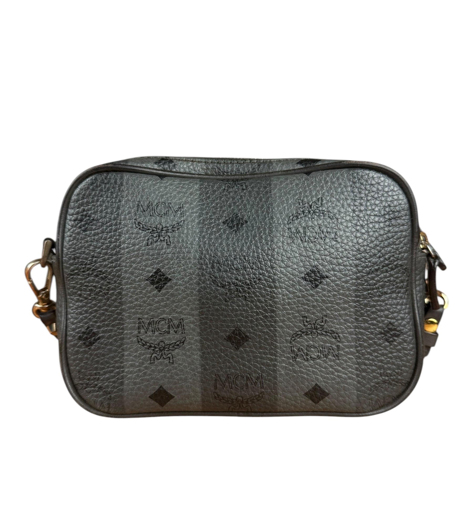 MCM Monogram Stripe Camera Crossbody