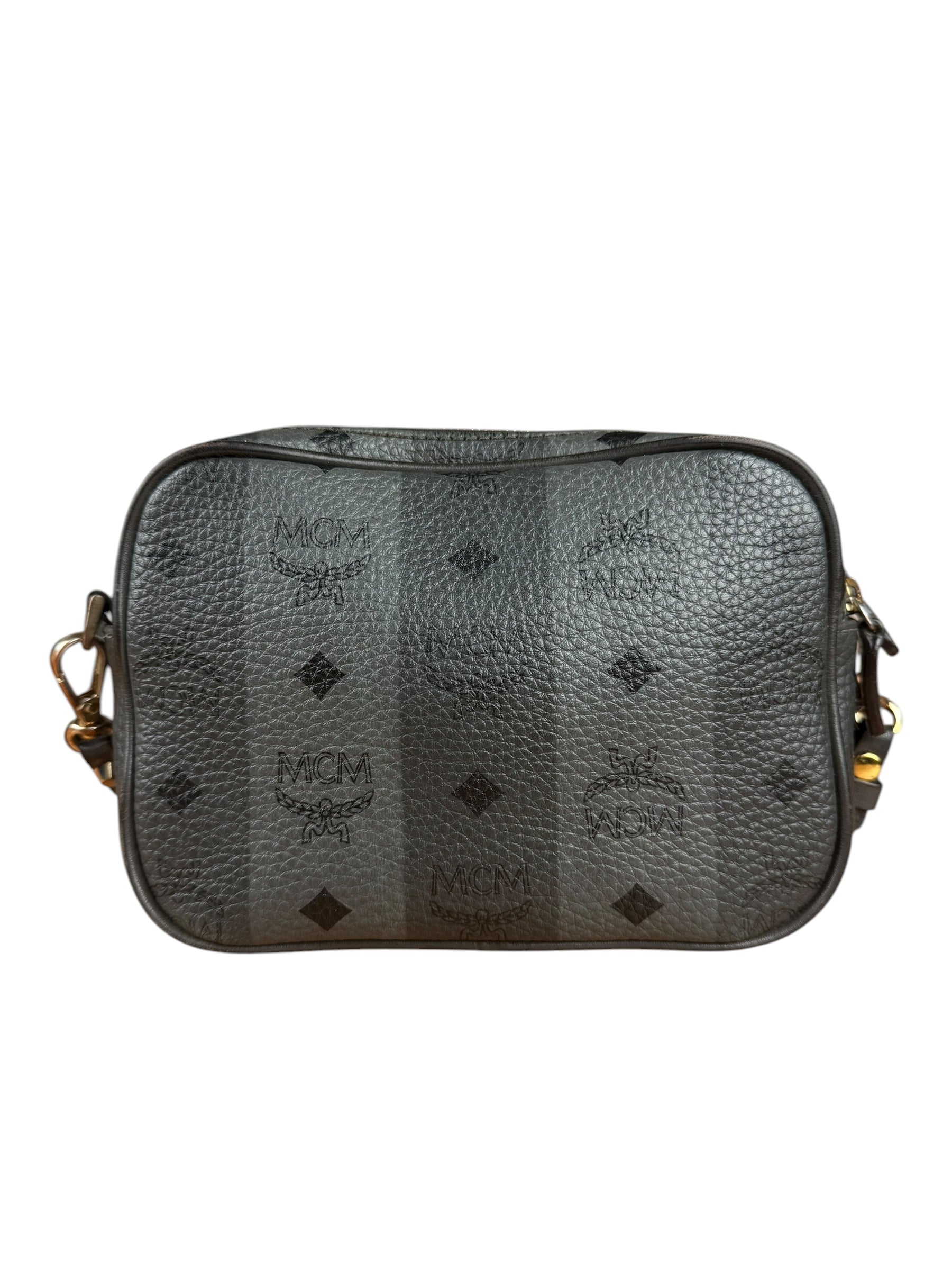 MCM Monogram Stripe Camera Crossbody