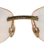 Chanel Pink Floral Frameless Sunglasses