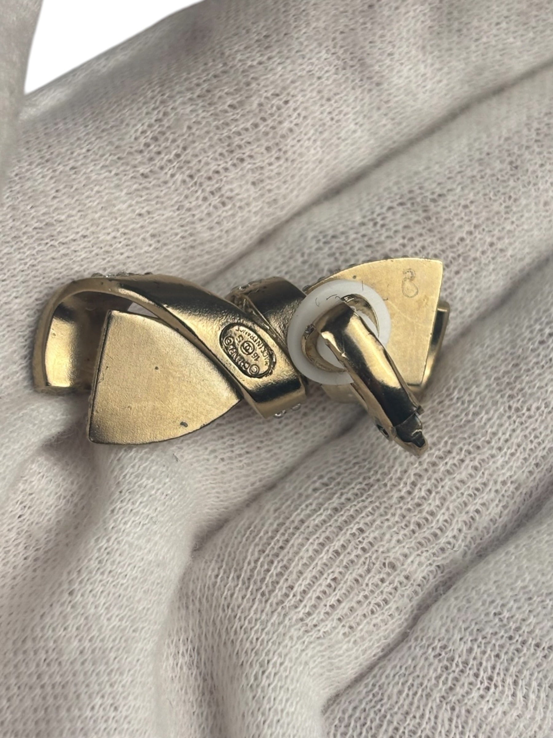 Chanel Gold Bow Clip-On Earrings