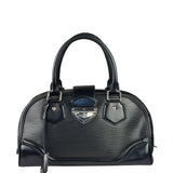 Louis Vuitton Black Epi Leather Montaigne Bowling Handbag