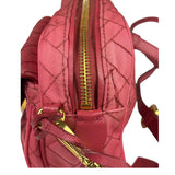 Prada Pink Leather Trim/Synthetic Tessuto Camera Bag