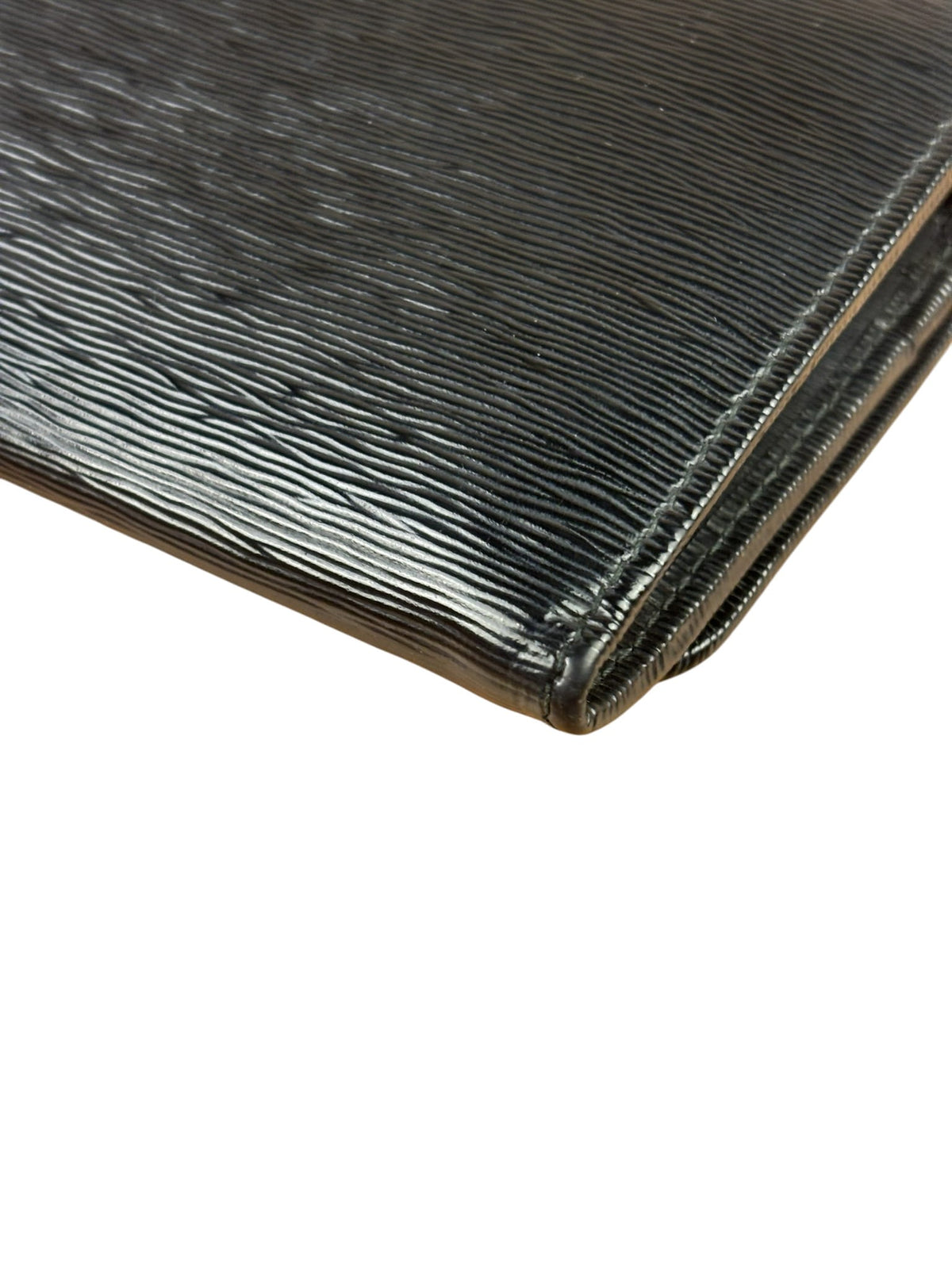 Prada Black Leather Flap Wallet On Chain