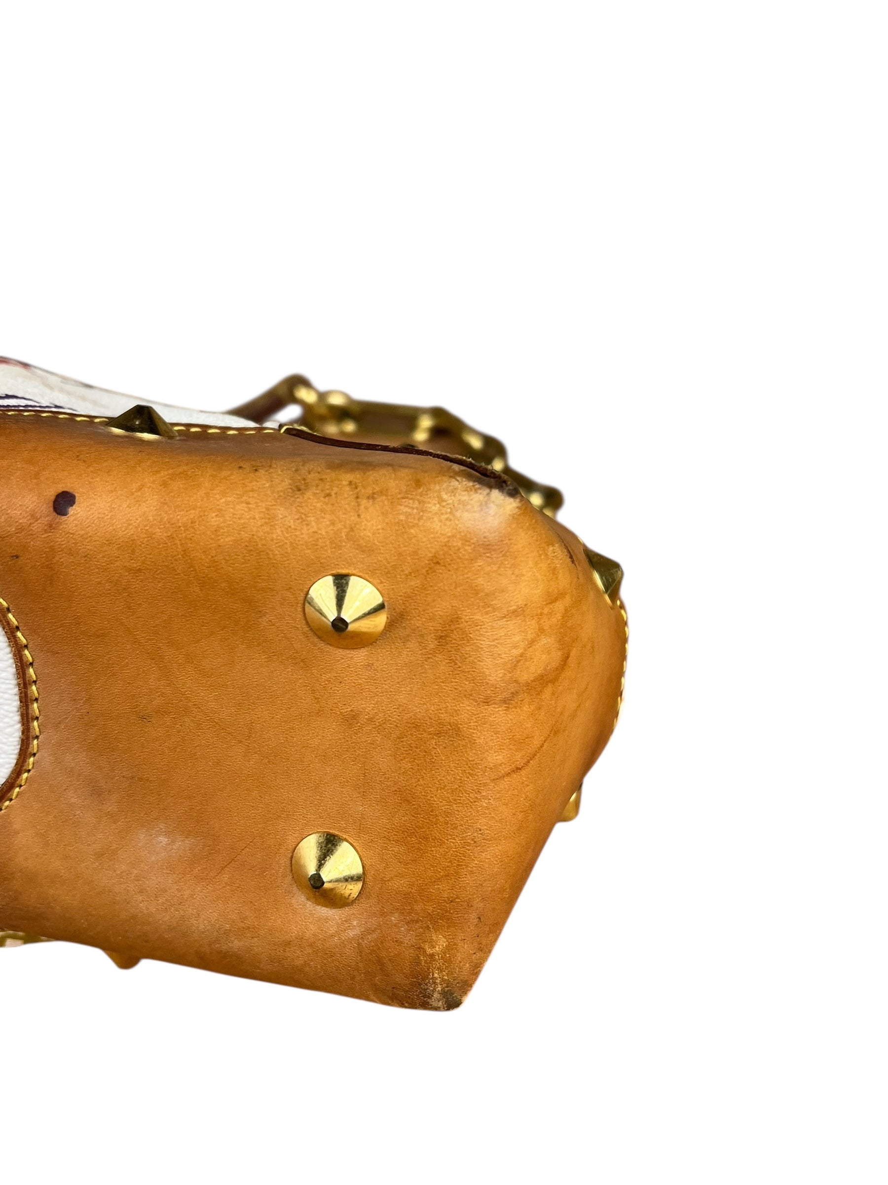 Louis Vuitton White Murakami Judy MM 2Way