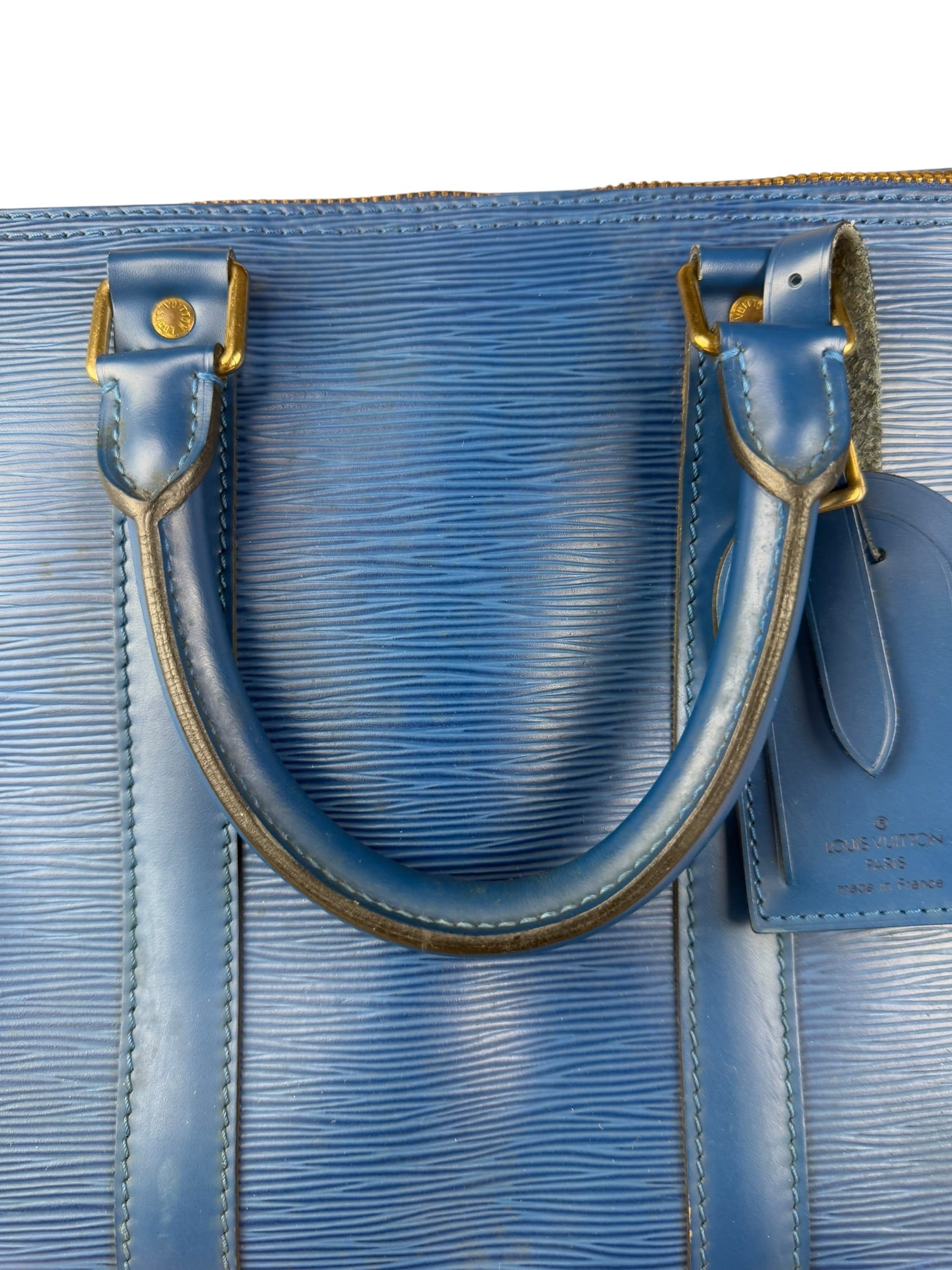 Louis Vuitton Vintage Blue Epi Leather Keepall