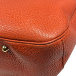 Gucci Orange Pebbled Leather Bamboo Top Handle Hobo Bag
