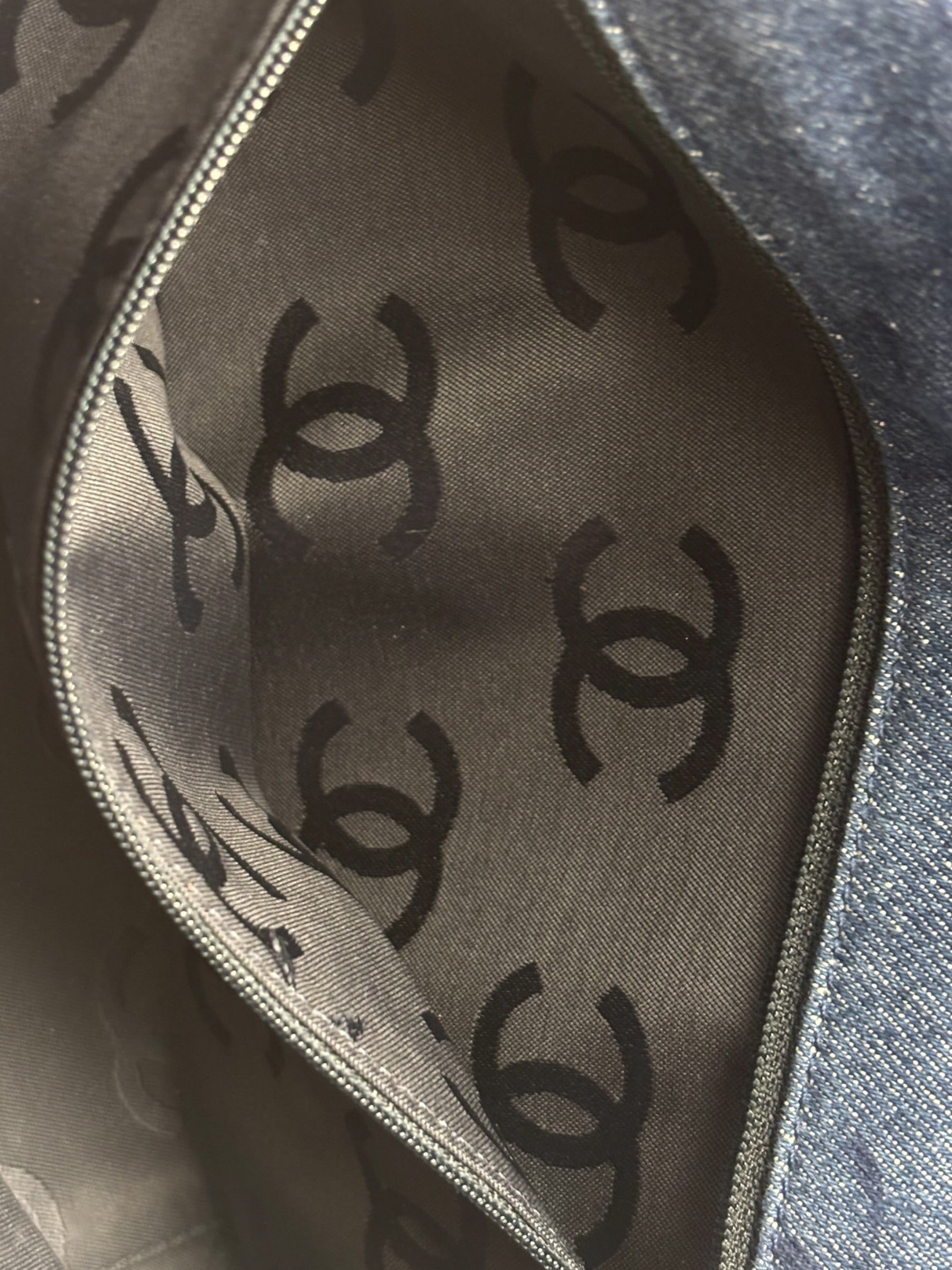 Chanel CC Denim Logo Flap Shoulder Bag 2002