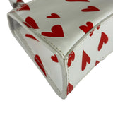 Balenciaga White Leather Hourglass Heart Nano Two-Way Bag