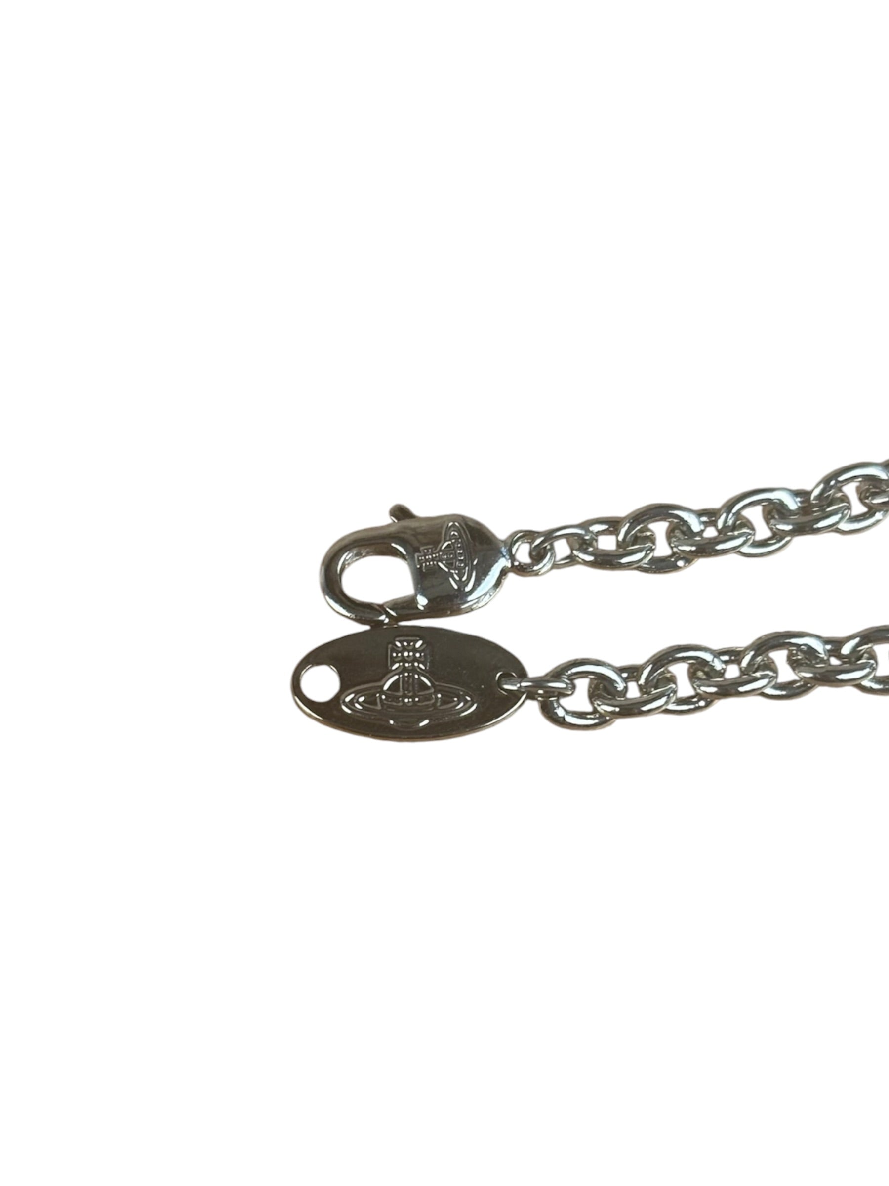 Vivienne Westwood Sliver Toned Bas Relief Bracelet