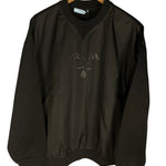 Prada Black Nylon Logo Pullover