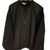 Prada Black Nylon Logo Pullover