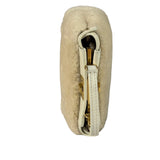 Fendi Cream Fur Lambskin Trim Micro Peekaboo Two-Way Bag