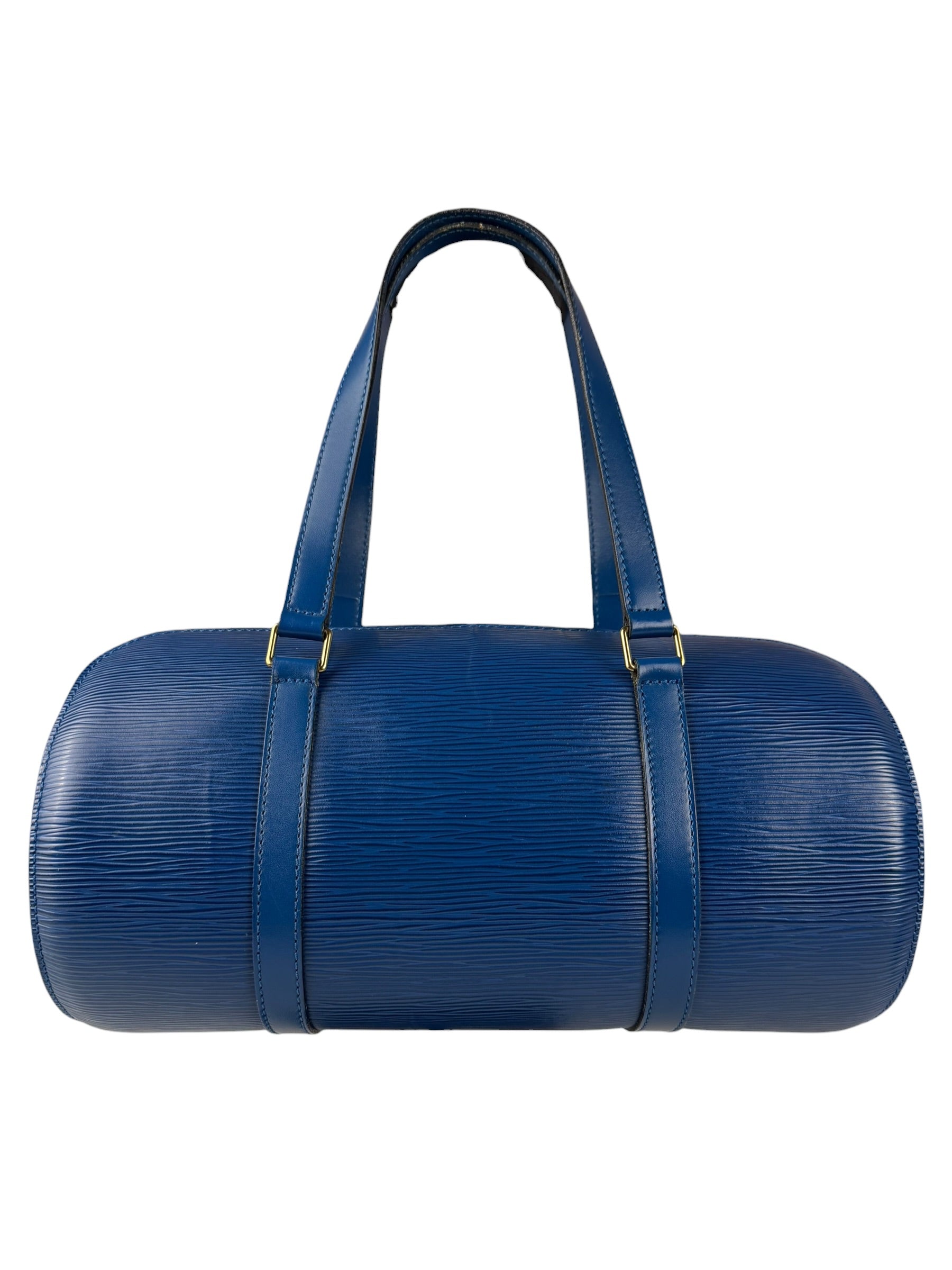 Louis Vuitton Blue Epi Soufflot Handbag